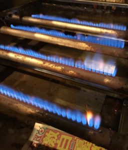 鉄板焼き器のガスバーナーの火力を復活